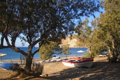 Foto Entschleunigung am Hotelstrand auf Tilos