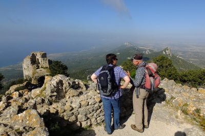 Foto Blick von der Burg Kantara auf die Karpaz-Halbinsel