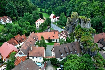 Foto Das Fränkische Schweiz Museum Tüchersfeld von oben