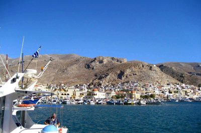 Foto Ankunft mit der Fähre auf Schwammtaucher-Insel Kalymnos